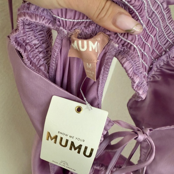 NWT SHOW ME YOUR MUMU Codie Cut Out midi Dress in Lilac size M - Picture 5 of 6
